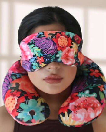 Cojin cuello FLORECER + antifaz de regalo