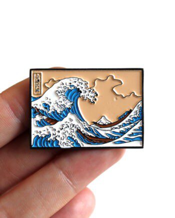 Pin pintura La gran ola de Kanagawa