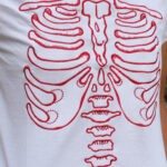 Camiseta Hasta los huesos * Croptop Bordado Dama