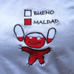 Camiseta STITCH Nivel de maldad * Bordado Dama