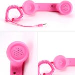 Auricular Teléfono retro ROSA
