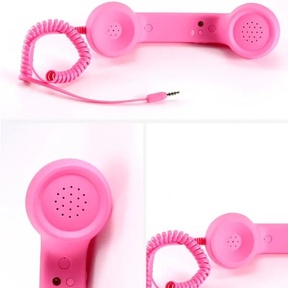 Auricular Teléfono retro ROSA