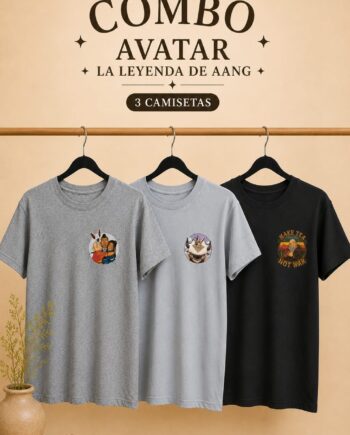 COMBO x3 Camisetas AVATAR LA LEYENDA DE AANG