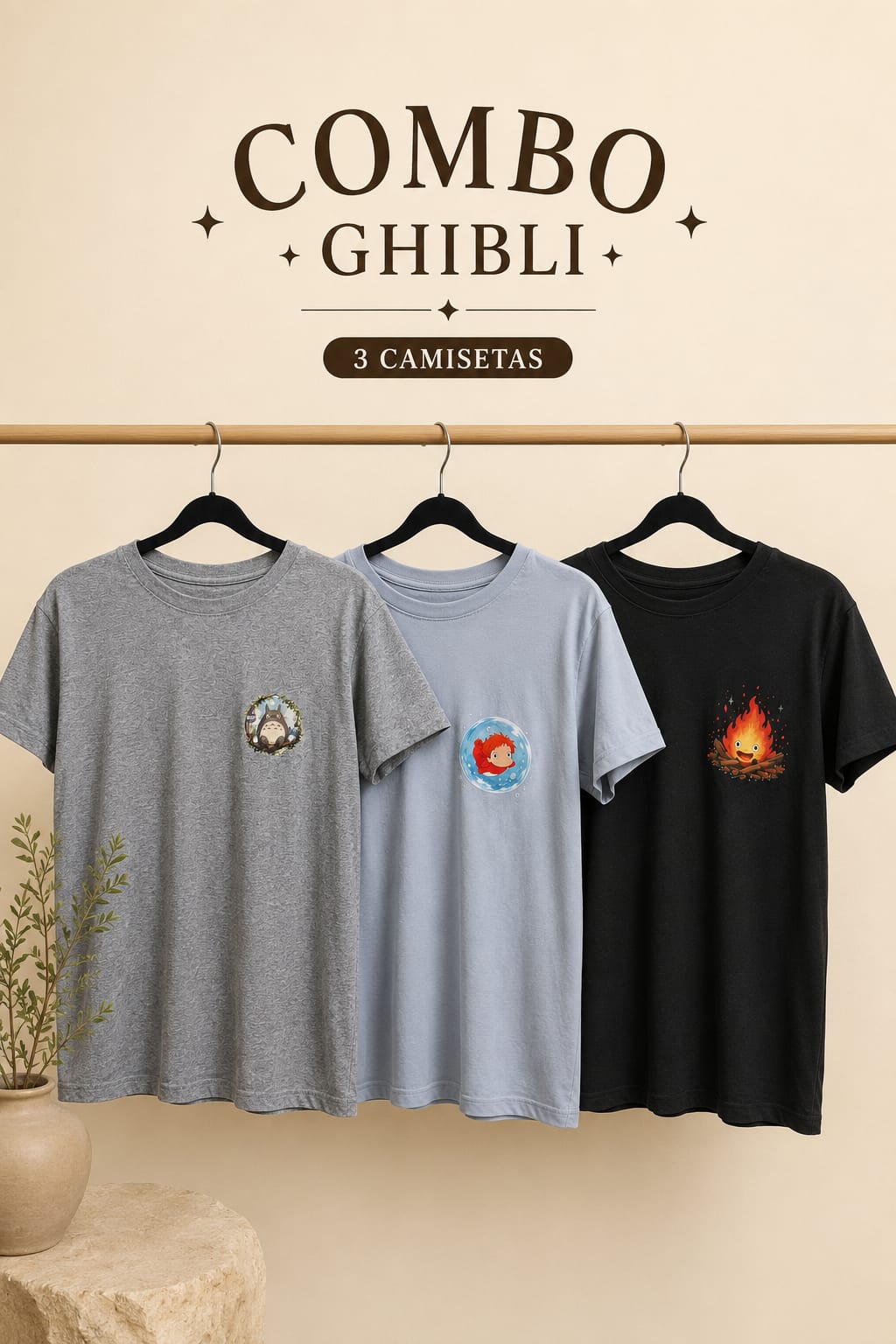 COMBO x3 Camisetas GHIBLI