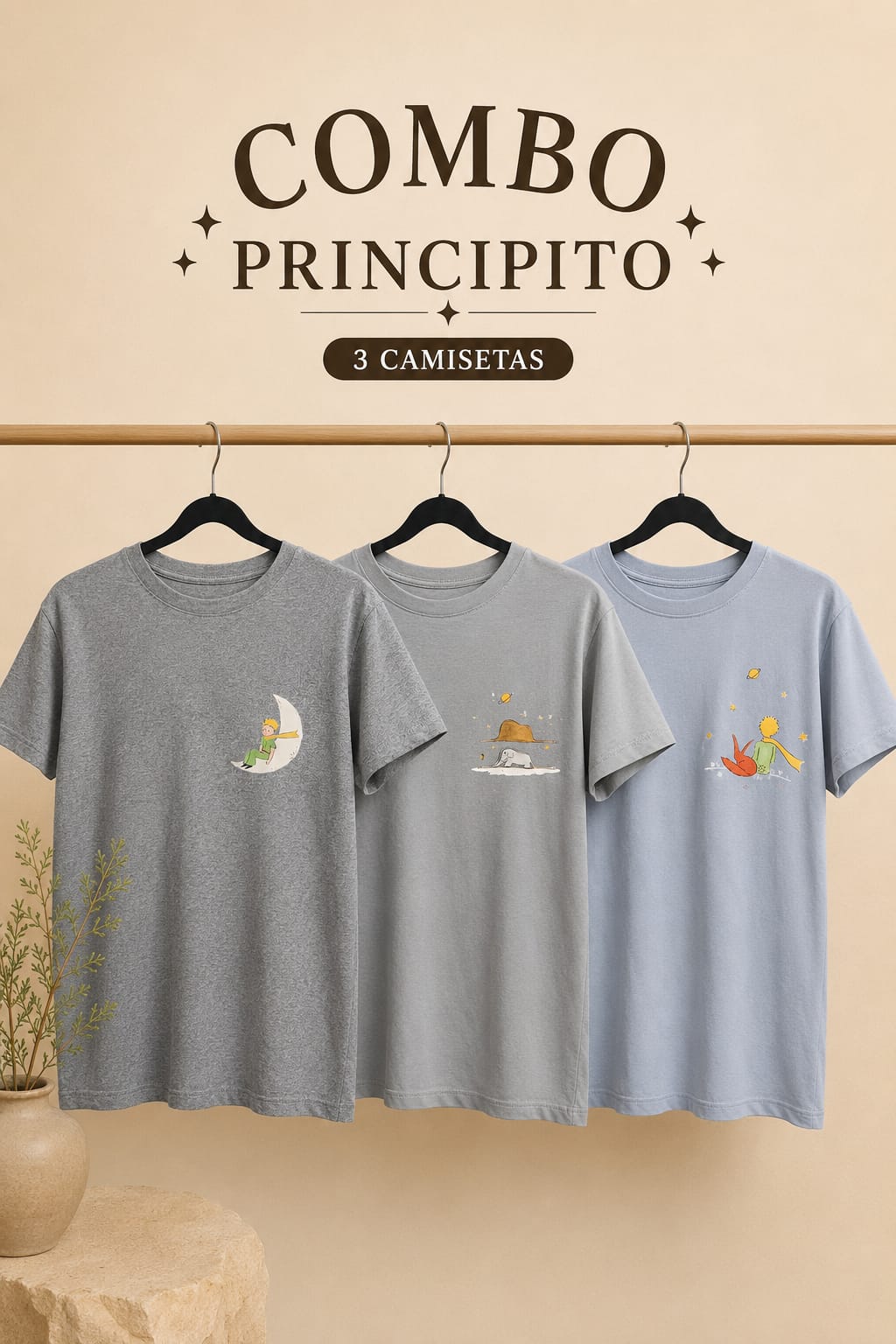 COMBO x3 Camisetas EL PRINCIPITO